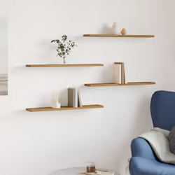vidaXL Bookshelf Boards Floating Shelves Set 4 pcs Artisan Oak Engineered Wood
