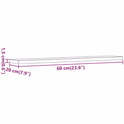 vidaXL Wall Shelves Storage Floating Shelf 4 pcs Old Wood Engineered Wood - Additional view 8