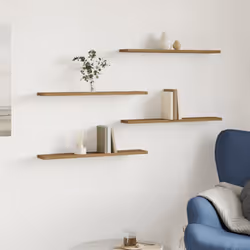vidaXL Wall Shelves Storage Floating Shelf 4 pcs Artisan Oak Engineered Wood