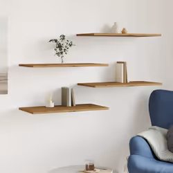 vidaXL Wall Shelves Storage Floating Shelf 4 pcs Artisan Oak Engineered Wood