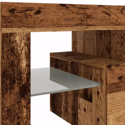 vidaXL TV Cabinet with LED Lights HiFi Cabinet Entertainment Centre TV Unit - old wood - Additional view 10