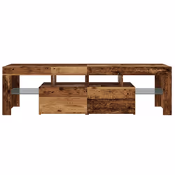 vidaXL TV Cabinet with LED Lights HiFi Cabinet Entertainment Centre TV Unit - old wood - Additional view 6