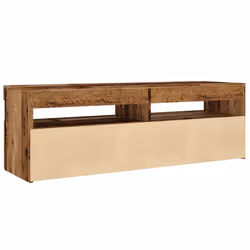 vidaXL TV Cabinet with LED Lights TV Stand TV Unit Old Wood Engineered Wood - Additional view 8