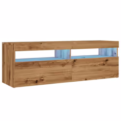 vidaXL TV Cabinet with LED Lights TV Stand TV Unit Artisan Oak Engineered Wood