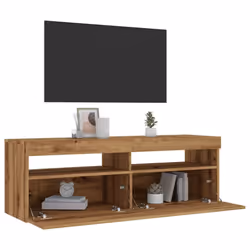 vidaXL TV Cabinet with LED Lights TV Stand TV Unit Artisan Oak Engineered Wood