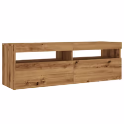 vidaXL TV Cabinet with LED Lights TV Stand TV Unit Artisan Oak Engineered Wood - Additional view 4