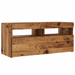 vidaXL TV Cabinet with LED Lights Sideboard TV Stand TV Unit Hifi Cabinet - old wood, 90 x 35 x 40 cm/ 1 pcs - Additional view 5