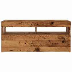 vidaXL TV Cabinet with LED Lights Sideboard TV Stand TV Unit Hifi Cabinet - old wood, 90 x 35 x 40 cm/ 1 pcs - Additional view 6