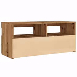 vidaXL TV Cabinet with LED Lights Sideboard TV Stand TV Unit Hifi Cabinet - artisan oak, 90 x 35 x 40 cm/ 1 pcs - Additional view 8