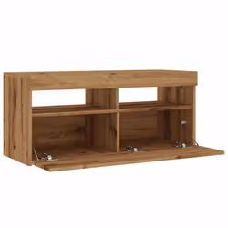 vidaXL TV Cabinet with LED Lights Sideboard TV Stand TV Unit Hifi Cabinet - artisan oak, 90 x 35 x 40 cm/ 1 pcs - Additional view 9