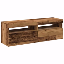 vidaXL TV Cabinets with LED Lights TV Stand 2 pcs Old Wood Engineered Wood - Additional view 5