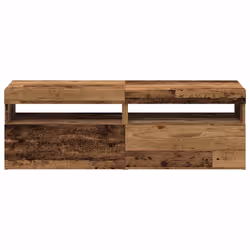 vidaXL TV Cabinets with LED Lights TV Stand 2 pcs Old Wood Engineered Wood - Additional view 7