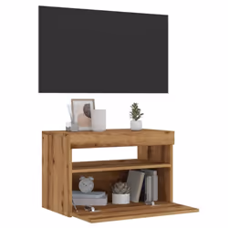 vidaXL TV Cabinet with LED Lights TV Stand TV Unit Artisan Oak Engineered Wood