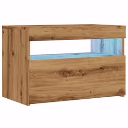 vidaXL TV Cabinet with LED Lights TV Stand TV Unit Artisan Oak Engineered Wood