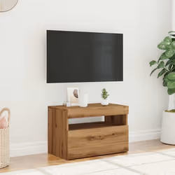 vidaXL TV Cabinet with LED Lights TV Stand TV Unit Artisan Oak Engineered Wood