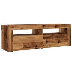 vidaXL TV Cabinet with LED Lights Entertainment Centre TV Stand Media TV Unit - old wood - Additional view 5
