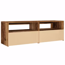 vidaXL TV Cabinet with LED Lights Entertainment Centre TV Stand Media TV Unit - old wood - Additional view 8