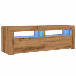 vidaXL TV Cabinet with LED Lights Entertainment Centre TV Stand Media TV Unit - artisan oak
