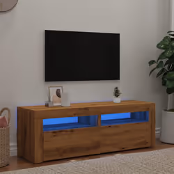 vidaXL TV Cabinet with LED Lights Entertainment Centre TV Stand Media TV Unit - artisan oak - Additional view 4