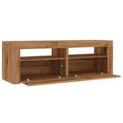 vidaXL TV Cabinet with LED Lights Entertainment Centre TV Stand Media TV Unit - artisan oak - Additional view 9