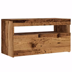 vidaXL TV Cabinet with LED Lights Sideboard TV Stand TV Unit Hifi Cabinet - old wood, 75 x 35 x 40 cm/ 1 pcs - Additional view 5