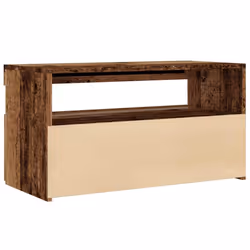 vidaXL TV Cabinet with LED Lights Sideboard TV Stand TV Unit Hifi Cabinet - old wood, 75 x 35 x 40 cm/ 1 pcs - Additional view 8