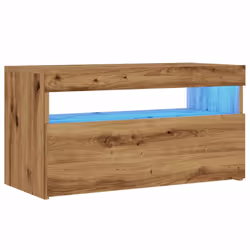 vidaXL TV Cabinet with LED Lights Sideboard TV Stand TV Unit Hifi Cabinet - artisan oak, 75 x 35 x 40 cm/ 1 pcs - Additional view 2