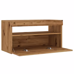 vidaXL TV Cabinet with LED Lights Sideboard TV Stand TV Unit Hifi Cabinet - artisan oak, 75 x 35 x 40 cm/ 2 pcs - Additional view 10