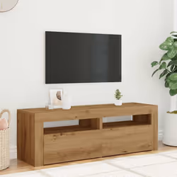 vidaXL TV Cabinet with LED Lights Artisan Oak 120x35x40 cm Engineered Wood - Additional view 3