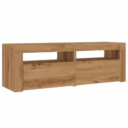 vidaXL TV Cabinet with LED Lights Artisan Oak 120x35x40 cm Engineered Wood - Additional view 5