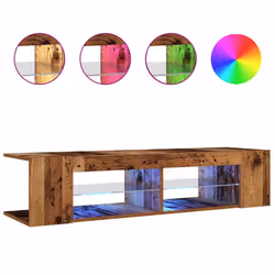 vidaXL TV Cabinet with LED Lights Entertainment Centre TV Stand Media TV Unit - old wood