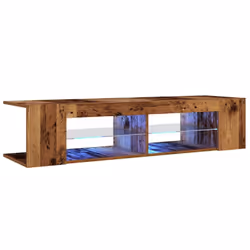 vidaXL TV Cabinet with LED Lights Entertainment Centre TV Stand Media TV Unit - old wood