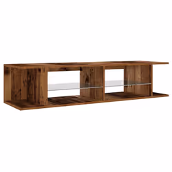 vidaXL TV Cabinet with LED Lights Entertainment Centre TV Stand Media TV Unit - old wood - Additional view 8