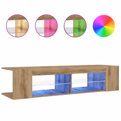 vidaXL TV Cabinet with LED Lights Entertainment Centre TV Stand Media TV Unit - artisan oak