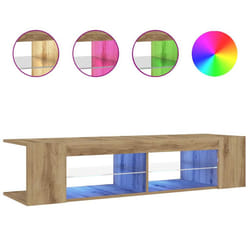 vidaXL TV Cabinet with LED Lights Entertainment Centre TV Stand Media TV Unit - artisan oak