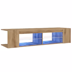 vidaXL TV Cabinet with LED Lights Entertainment Centre TV Stand Media TV Unit - artisan oak