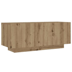 vidaXL TV Cabinet with LED Lights Artisan Oak 100x35x40 cm Engineered Wood
