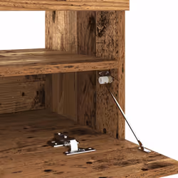 vidaXL TV Cabinet with LED Lights Entertainment Centre TV Stand Media TV Unit - old wood, 100 x 35 x 40 cm - Additional view 10