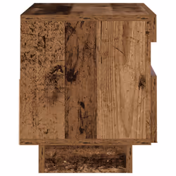 vidaXL TV Cabinet with LED Lights Entertainment Centre TV Stand Media TV Unit - old wood, 80 x 35 x 40 cm - Additional view 6