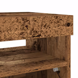 vidaXL TV Cabinet with LED Lights Entertainment Centre TV Stand Media TV Unit - old wood, 80 x 35 x 40 cm - Additional view 9