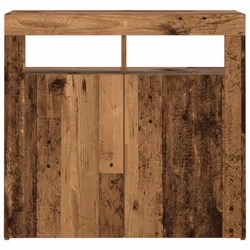 vidaXL Sideboard with LED Lights Storage Cupboard Cabinet Buffet Highboard - old wood, 80 x 35 x 75 cm - Additional view 6
