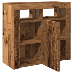 vidaXL Sideboard with LED Lights Storage Cupboard Cabinet Buffet Highboard - old wood, 80 x 35 x 75 cm - Additional view 9