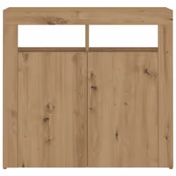 vidaXL Sideboard with LED Lights Storage Cupboard Cabinet Buffet Highboard - artisan oak, 80 x 35 x 75 cm - Additional view 6