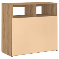 vidaXL Sideboard with LED Lights Storage Cupboard Cabinet Buffet Highboard - artisan oak, 80 x 35 x 75 cm - Additional view 8