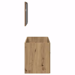 vidaXL Bathroom Furniture Set 2 Piece Engineered Wood Sink Cabinet Storage - artisan oak - Additional view 4