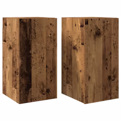 vidaXL TV Cabinet Engineered Wood Wall Mounted Stand Living Room TV Console - old wood, 2 pcs