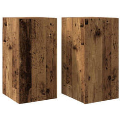vidaXL TV Cabinet Engineered Wood Wall Mounted Stand Living Room TV Console - old wood, 2 pcs