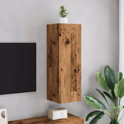 vidaXL TV Cabinet Engineered Wood Wall Mounted Stand Living Room TV Console - old wood, 1 pcs