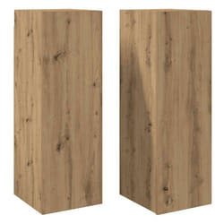 vidaXL TV Cabinet Engineered Wood Wall Mounted Stand Living Room TV Console - artisan oak, 2 pcs