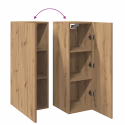 vidaXL TV Cabinet Engineered Wood Wall Mounted Stand Living Room TV Console - artisan oak, 2 pcs - Additional view 7